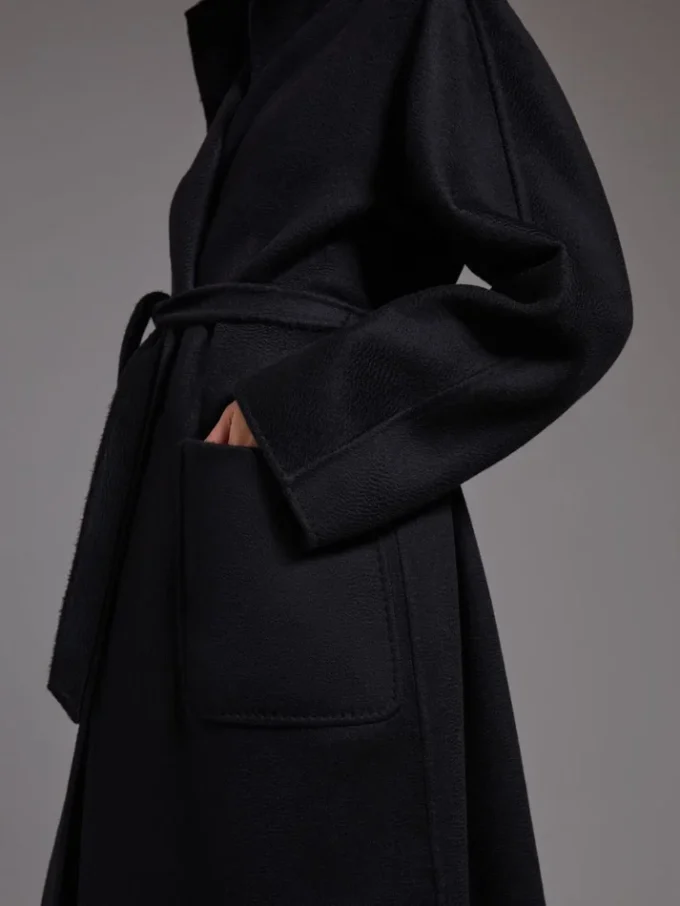 Midi-kasjmier vestjas, zwart Midi-kasjmier vestjas, zwart