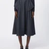 Midi-rok van katoen met denimlook, middernachtblauw Midi-rok van katoen met denimlook, middernachtblauw