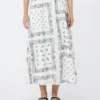 Midi-rok van katoenpopeline, wit Midi-rok van katoenpopeline, wit