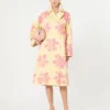 Midi-trenchcoat van waterafstotende gabardine met patroon, geel Midi-trenchcoat van waterafstotende gabardine met patroon, geel