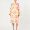 Midi-trenchcoat van waterafstotende gabardine met patroon, geel Midi-trenchcoat van waterafstotende gabardine met patroon, geel
