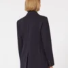 Milano-knit double-breasted jersey blazer, marineblauw Milano-knit double-breasted jersey blazer, marineblauw