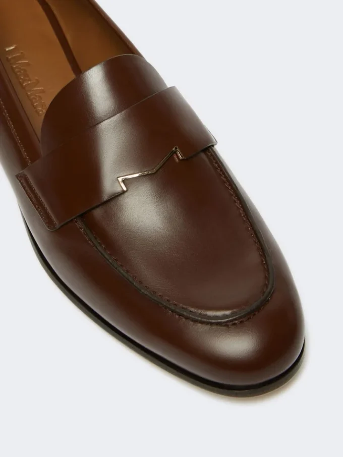 Mocassins van halfglanzend leer, cacao Mocassins van halfglanzend leer, cacao