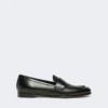 Mocassins van halfglanzend leer, zwart Mocassins van halfglanzend leer, zwart