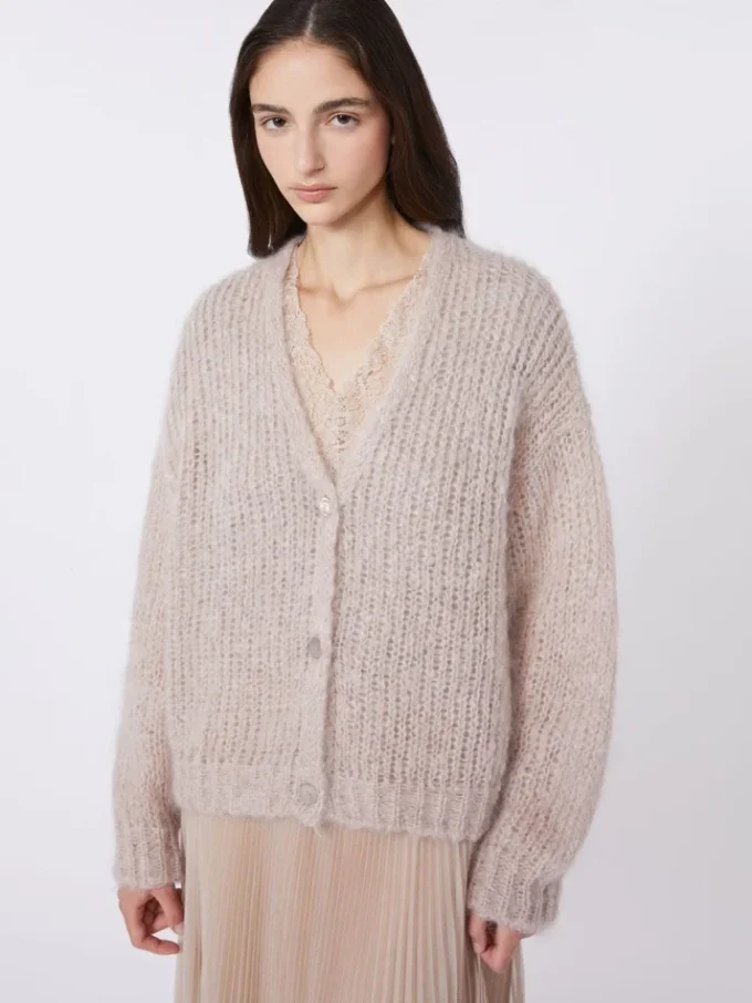 Mohair vest, zandkleur Mohair vest, zandkleur