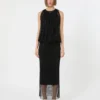 Mouwloze jersey jurk met kristallen, zwart Mouwloze jersey jurk met kristallen, zwart