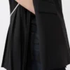 Mouwloze stretch-wollen blazer, zwart