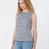 Mouwloze top van interlock jersey, marineblauw Mouwloze top van interlock jersey, marineblauw