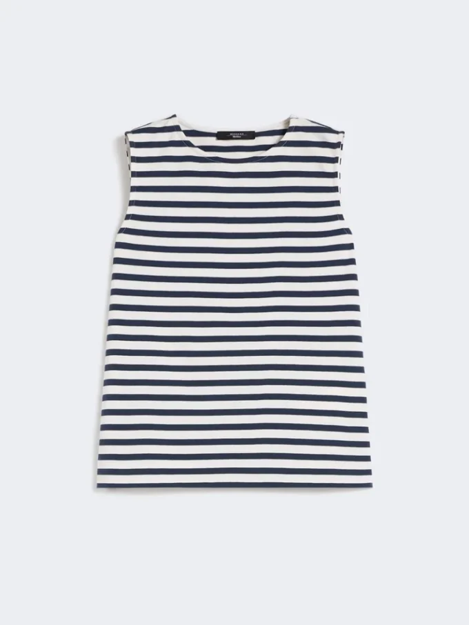 Mouwloze top van interlock jersey, marineblauw Mouwloze top van interlock jersey, marineblauw