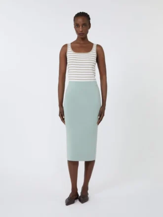Mouwloze trui van viscose crêpe, roze