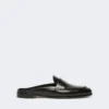 Mule-moccasins van glad leer, zwart Mule-moccasins van glad leer, zwart
