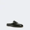 Mule-moccasins van glad leer, zwart Mule-moccasins van glad leer, zwart