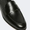 Mule-moccasins van glad leer, zwart Mule-moccasins van glad leer, zwart
