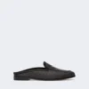 Mules van canvas met raffia-effect, zwart Mules van canvas met raffia-effect, zwart