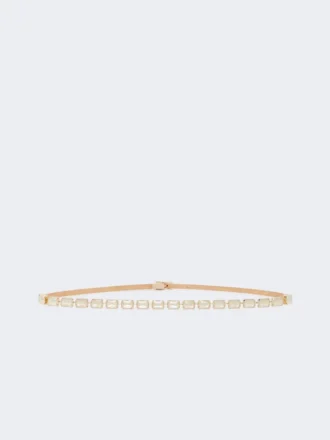 Nappa lederen riem met juwelen, poederkleurig