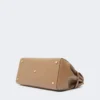 Natuurlijke leren handtas, modderkleur Natuurlijke leren handtas, modderkleur
