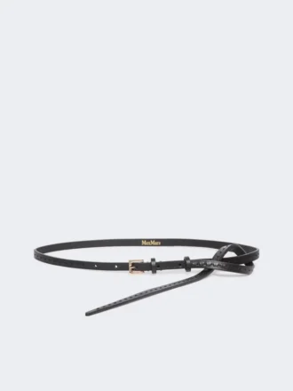 Natuurlijke leren riem, zwart