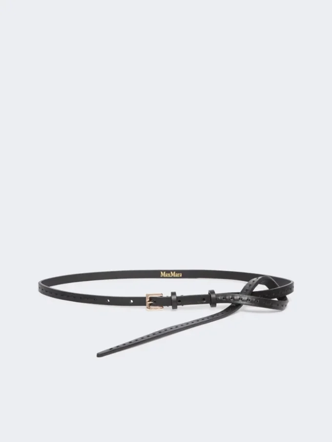 Natuurlijke leren riem, zwart Natuurlijke leren riem, zwart