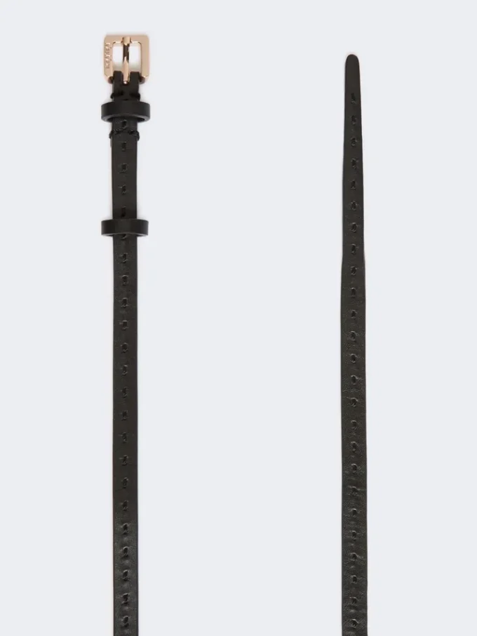 Natuurlijke leren riem, zwart Natuurlijke leren riem, zwart