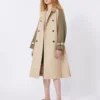 Omkeerbare, waterafstotende gabardine trenchcoat, beige Omkeerbare, waterafstotende gabardine trenchcoat, beige