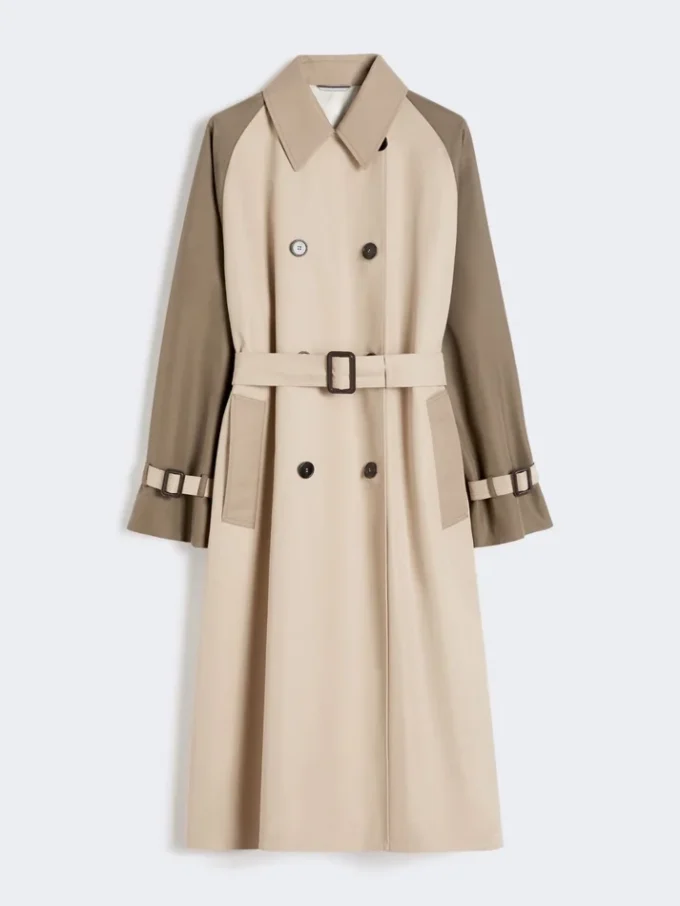 Omkeerbare, waterafstotende gabardine trenchcoat, beige Omkeerbare, waterafstotende gabardine trenchcoat, beige