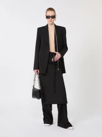 Op maat gemaakte blazer van natuurlijke stretch-Pure Wool, zwart