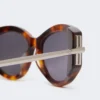 Ovale zonnebril, tawny bronsbruin Ovale zonnebril, tawny bronsbruin