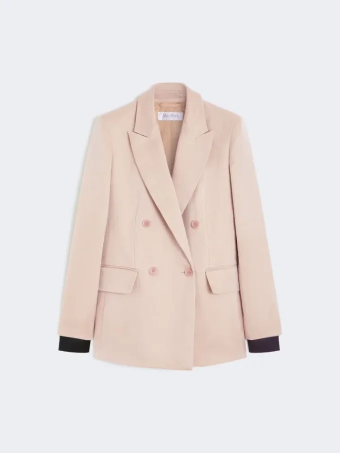 Oversized blazer van organza en linnen canvas, camel Oversized blazer van organza en linnen canvas, camel