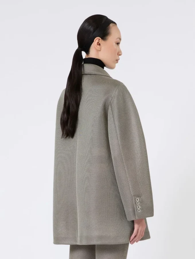 Oversized jas van jersey mesh, middengrijs Oversized jas van jersey mesh, middengrijs