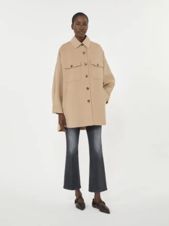 Oversized jas van wolmix, camel