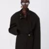 Oversized katoenen bomberjack, zwart Oversized katoenen bomberjack, zwart