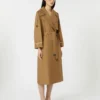 Oversized waterafstotende trenchcoat van twill, bruin Oversized waterafstotende trenchcoat van twill, bruin