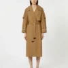 Oversized waterafstotende trenchcoat van twill, bruin Oversized waterafstotende trenchcoat van twill, bruin