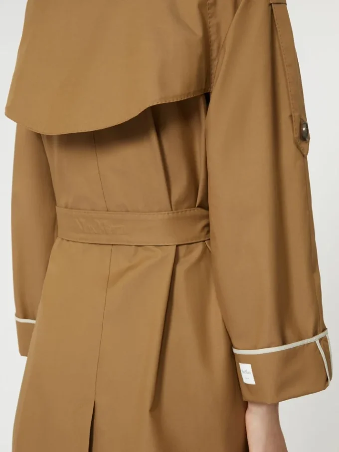 Oversized waterafstotende trenchcoat van twill, bruin Oversized waterafstotende trenchcoat van twill, bruin