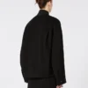 Oversized wollen bomberjack, zwart Oversized wollen bomberjack, zwart
