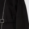 Oversized wollen bomberjack, zwart Oversized wollen bomberjack, zwart