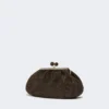 Pasticcino-tas medium met raffia-effect, donkerbruin Pasticcino-tas medium met raffia-effect, donkerbruin
