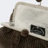 Pasticcino-tas medium met raffia-effect, donkerbruin Pasticcino-tas medium met raffia-effect, donkerbruin