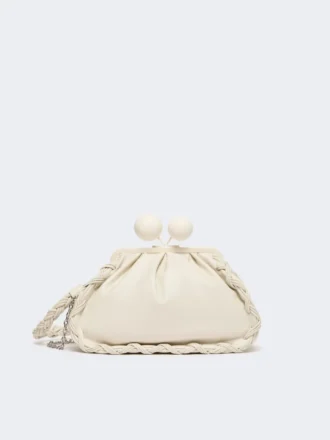 Pasticcino-tas van medium nappaleer, ivoorkleurig