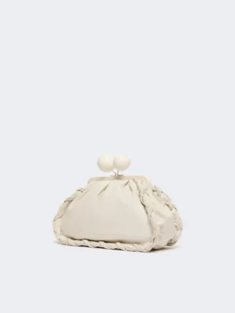 Pasticcino-tas van medium nappaleer, ivoorkleurig