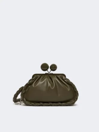 Pasticcino-tas van nappaleer, medium, kaki