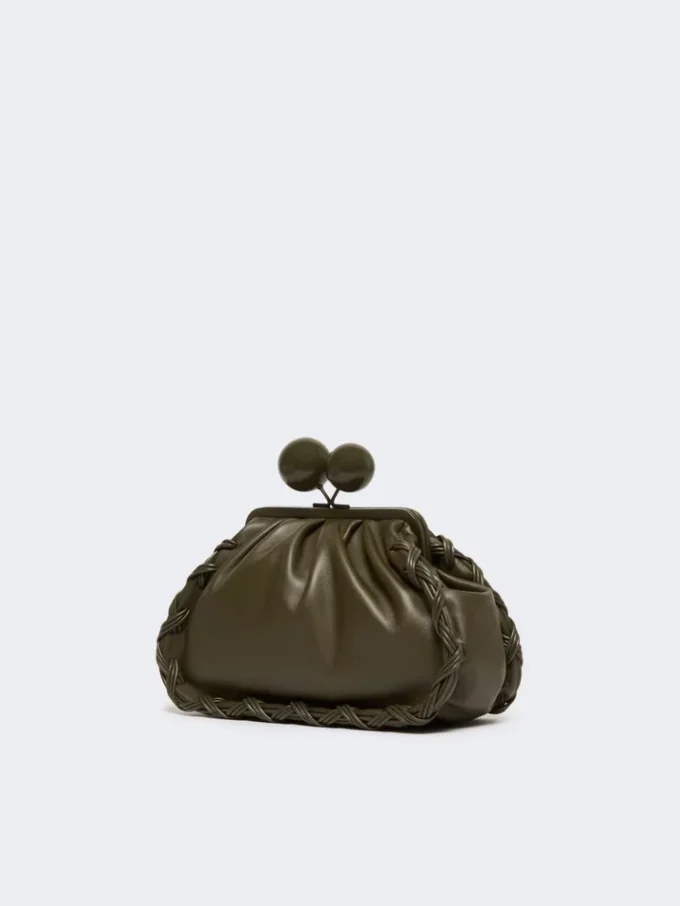 Pasticcino-tas van nappaleer, medium, kaki Pasticcino-tas van nappaleer, medium, kaki