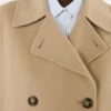 Peacoat van wolmix met dubbele knoopsluiting, camel