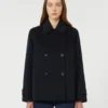 Peacoat van wolmix met dubbele knoopsluiting, marineblauw Peacoat van wolmix met dubbele knoopsluiting, marineblauw