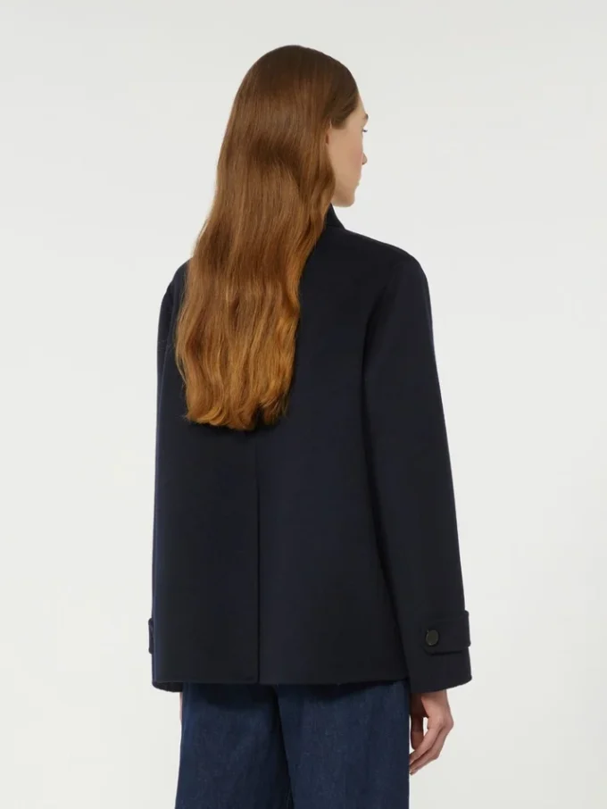 Peacoat van wolmix met dubbele knoopsluiting, marineblauw Peacoat van wolmix met dubbele knoopsluiting, marineblauw
