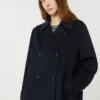 Peacoat van wolmix met dubbele knoopsluiting, marineblauw Peacoat van wolmix met dubbele knoopsluiting, marineblauw