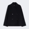 Peacoat van wolmix met dubbele knoopsluiting, marineblauw Peacoat van wolmix met dubbele knoopsluiting, marineblauw