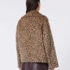 Peacoat van wolmix met patroon, camel