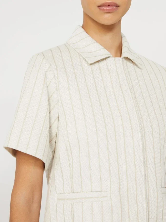 Pinstripe piqua jersey jasje, wit Pinstripe piqua jersey jasje, wit