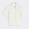 Pinstripe piqua jersey jasje, wit Pinstripe piqua jersey jasje, wit